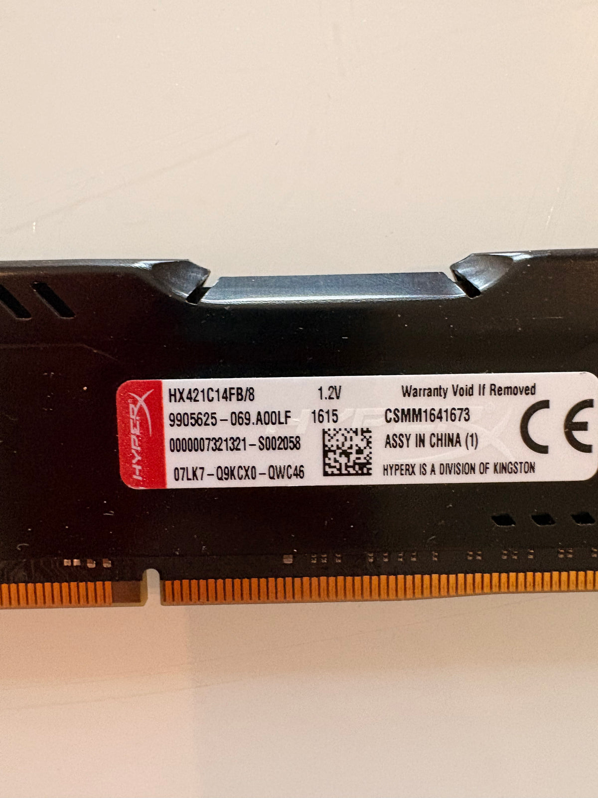RAM Kingston HyperX FURY 8 Go DDR4 2133 MHz CL14 (HX421C14FB/8)