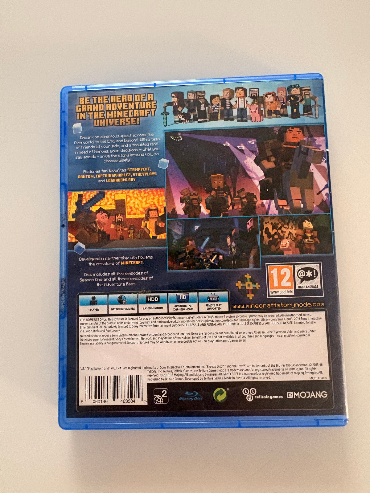Minecraft: Story Mode – The Complete Adventure (Episodes 1-8) – PS4