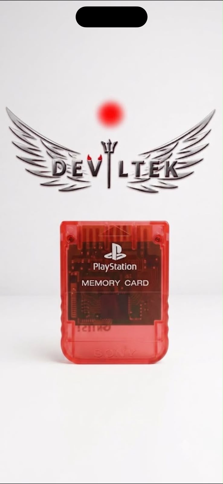 Carte mémoire PlayStation Rouge transparente