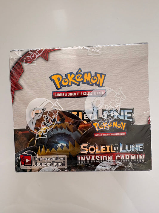 Display Pokémon Soleil et Lune Invasion Carmin SL4 (36 Boosters VF) - Scellé d'origine