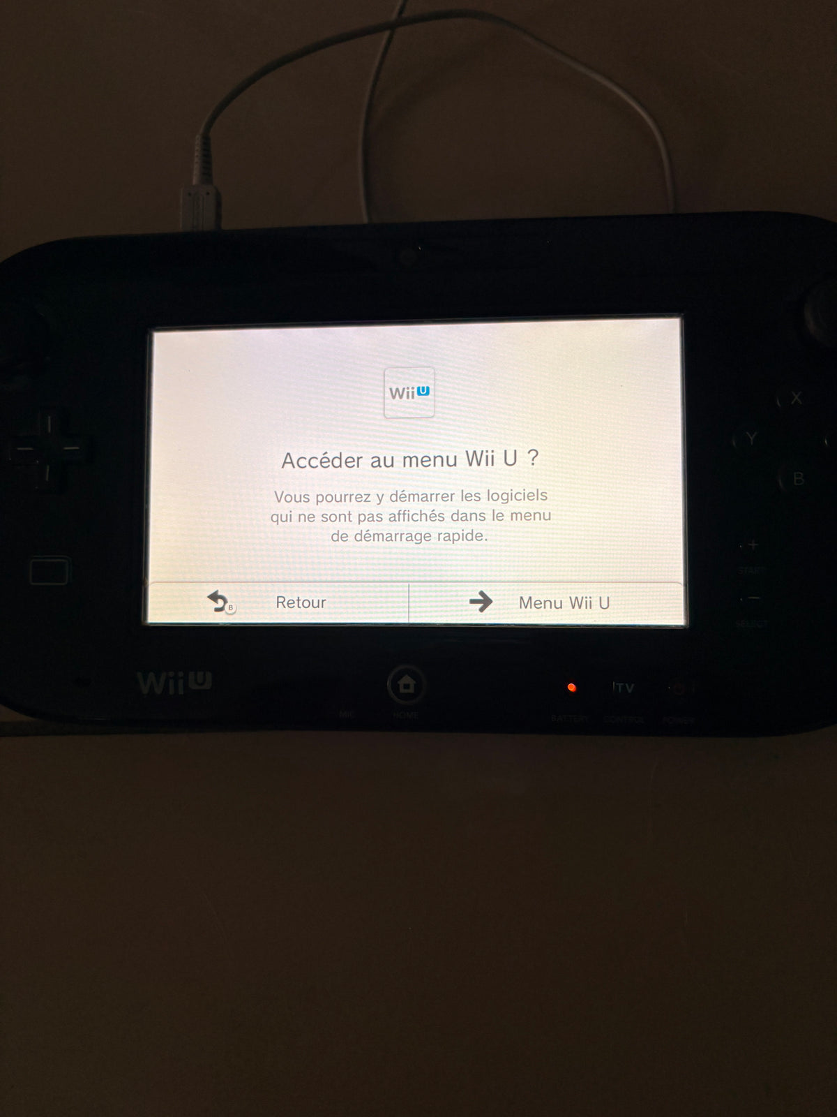 Lot Nintendo Wii U GamePad Noir + Chargeur Secteur + Nunchuk