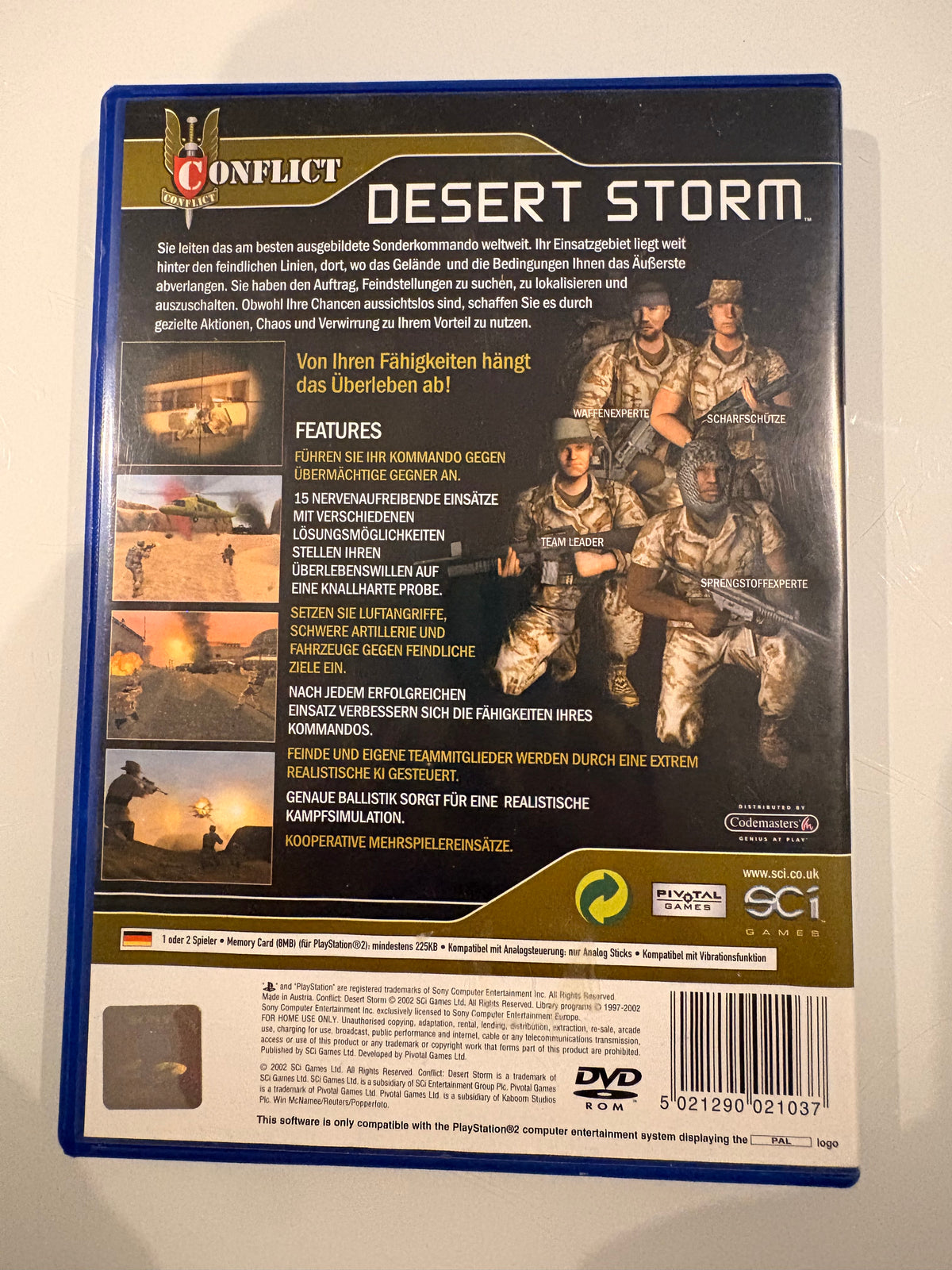 Conflict: Desert Storm PS2 - Jeu Complet Boîte & Notice (PAL)