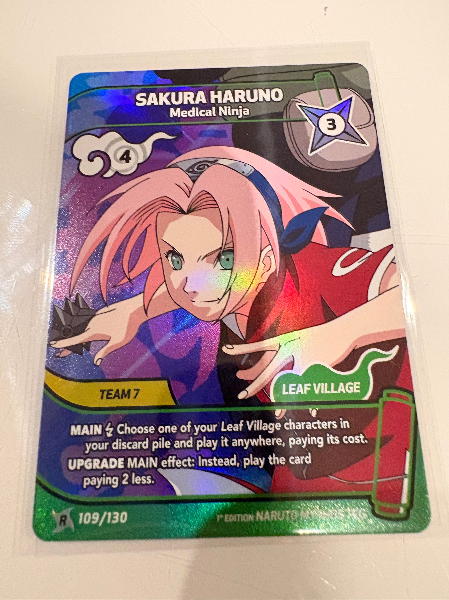 Carte Naruto Mythos TCG : Sakura Haruno – Medical Ninja (Rare Holo) - 109/130 - 1st Edition