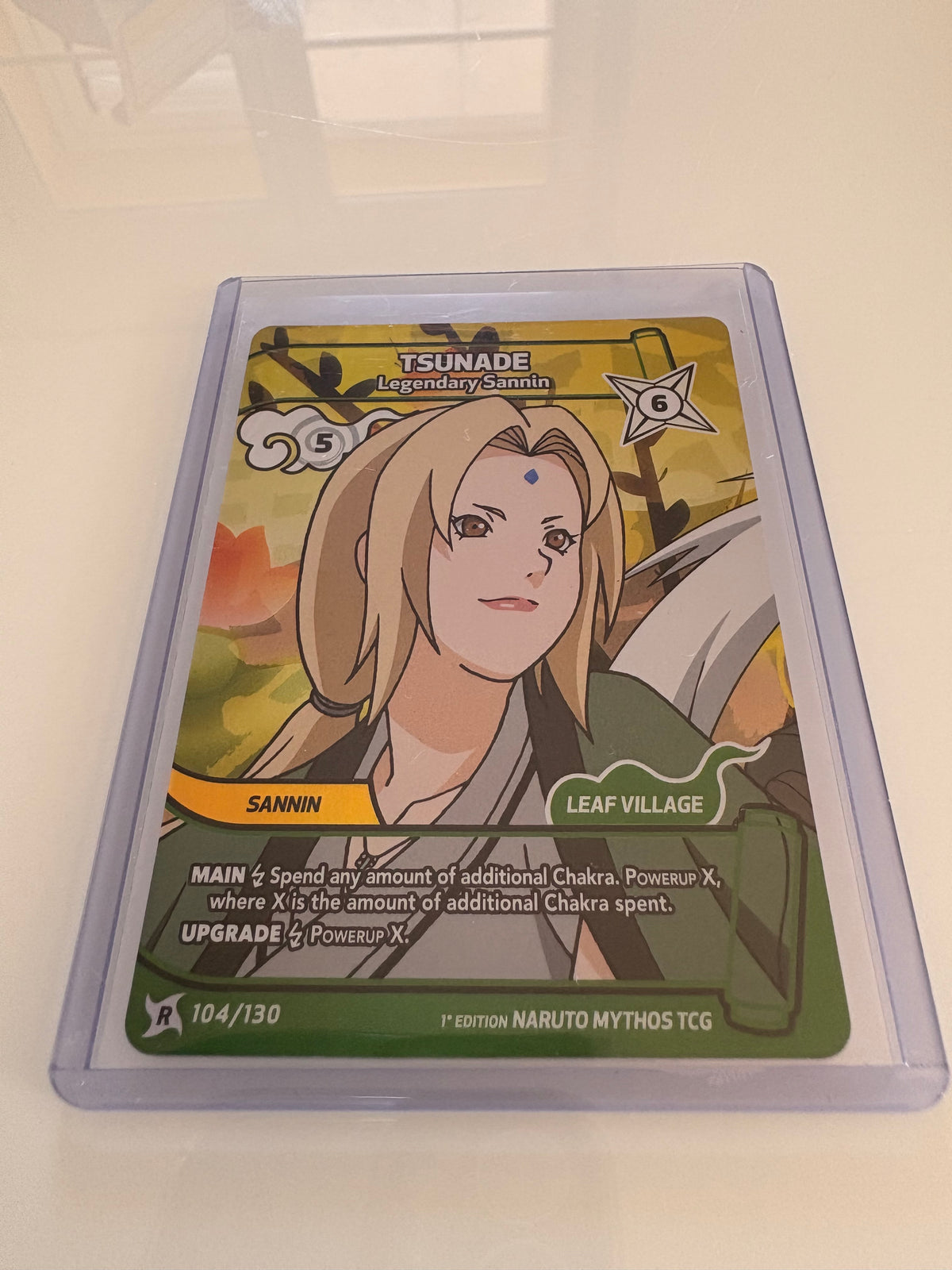 Carte Naruto Mythos TCG : Tsunade – Legendary Sannin (Rare) - 104/130 - 1st Edition