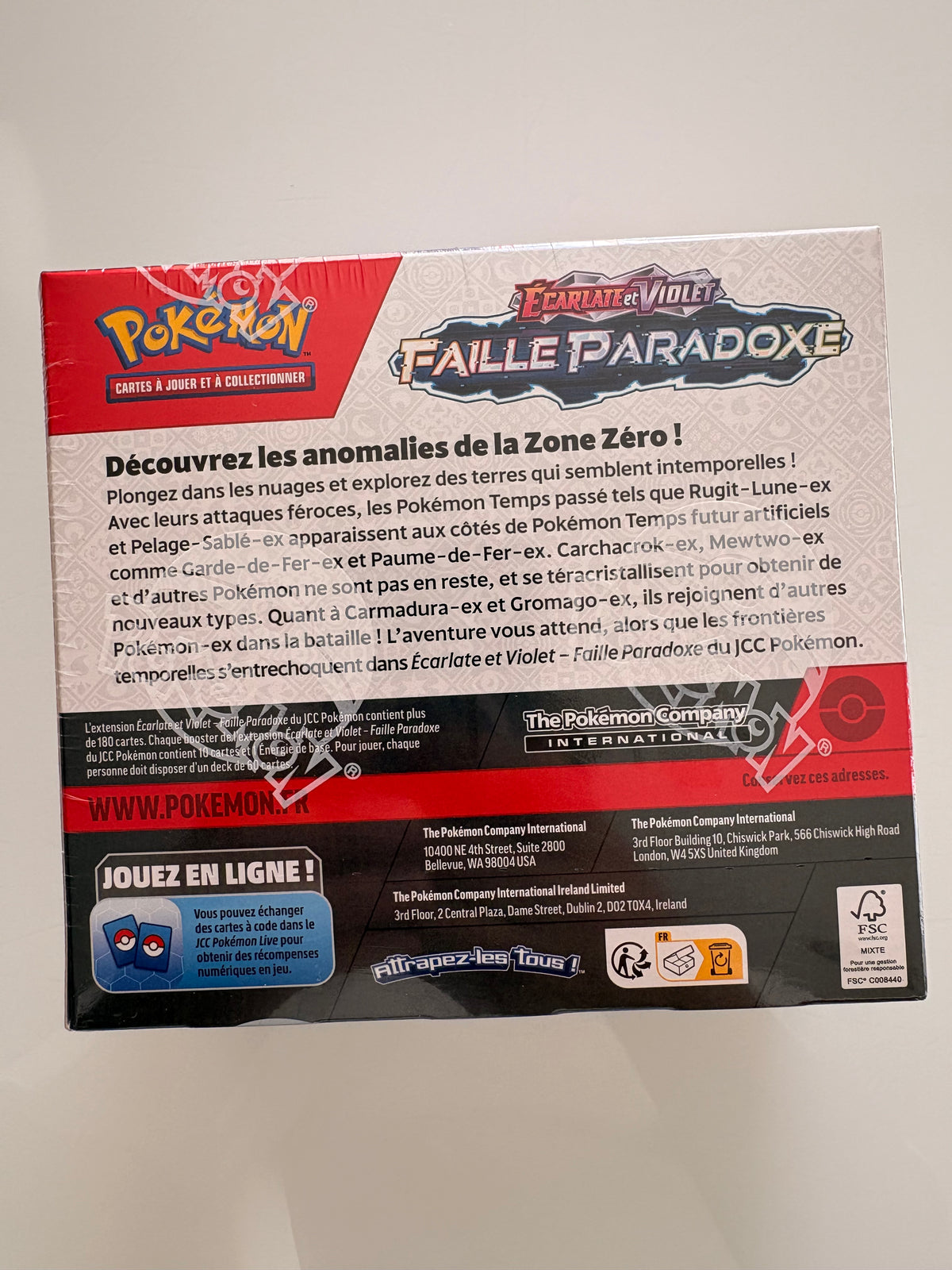 Display Pokémon Faille Paradoxe EV04 (36 Boosters VF) - Scellé d'origine