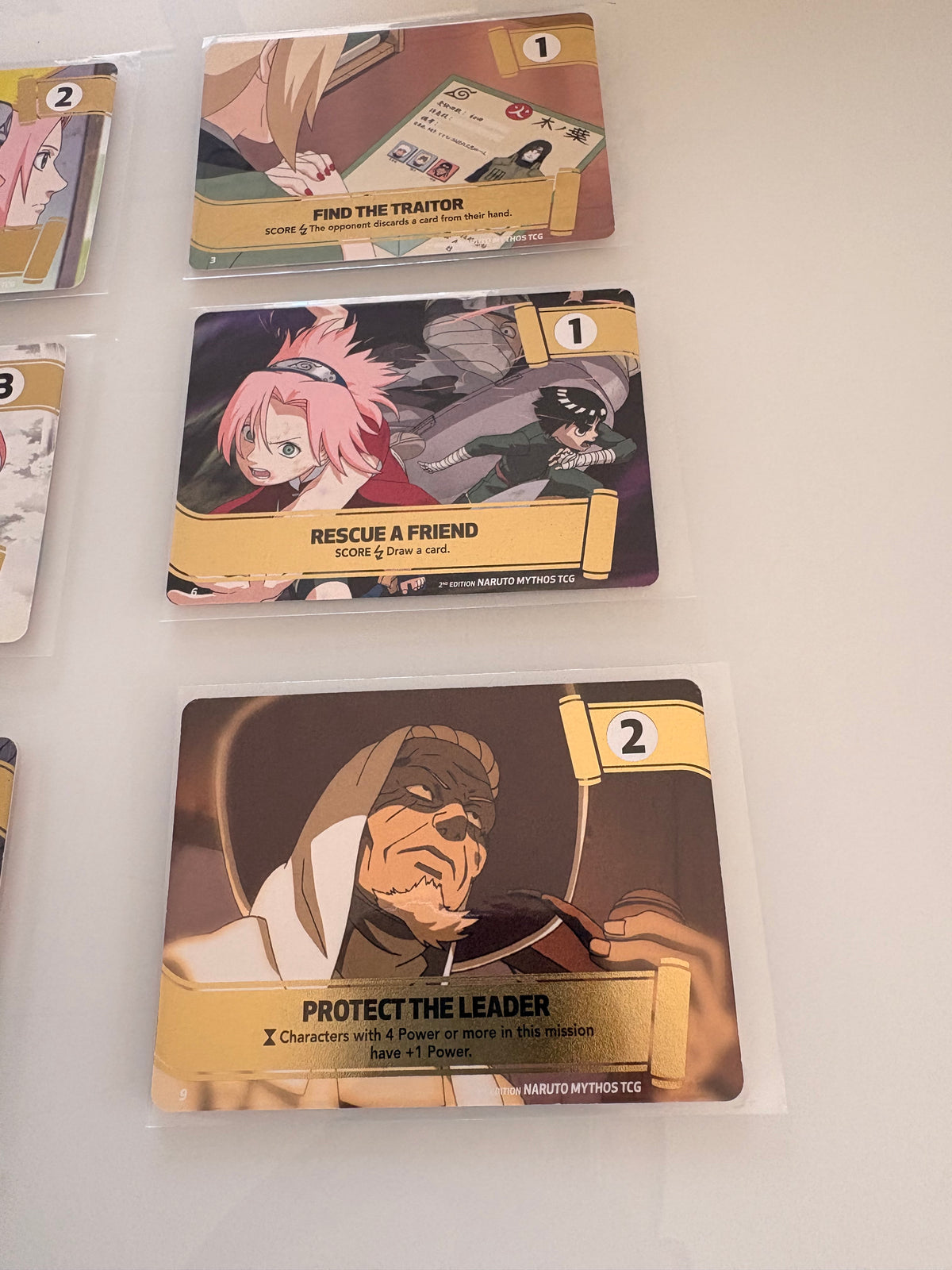 Set Complet Naruto Mythos TCG : 10 Cartes Mission (1 à 10) - 2nd Edition (Gen 2)
