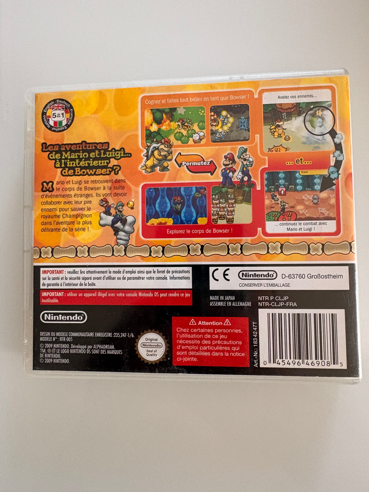 Mario & Luigi : Voyage au centre de Bowser Nintendo DS