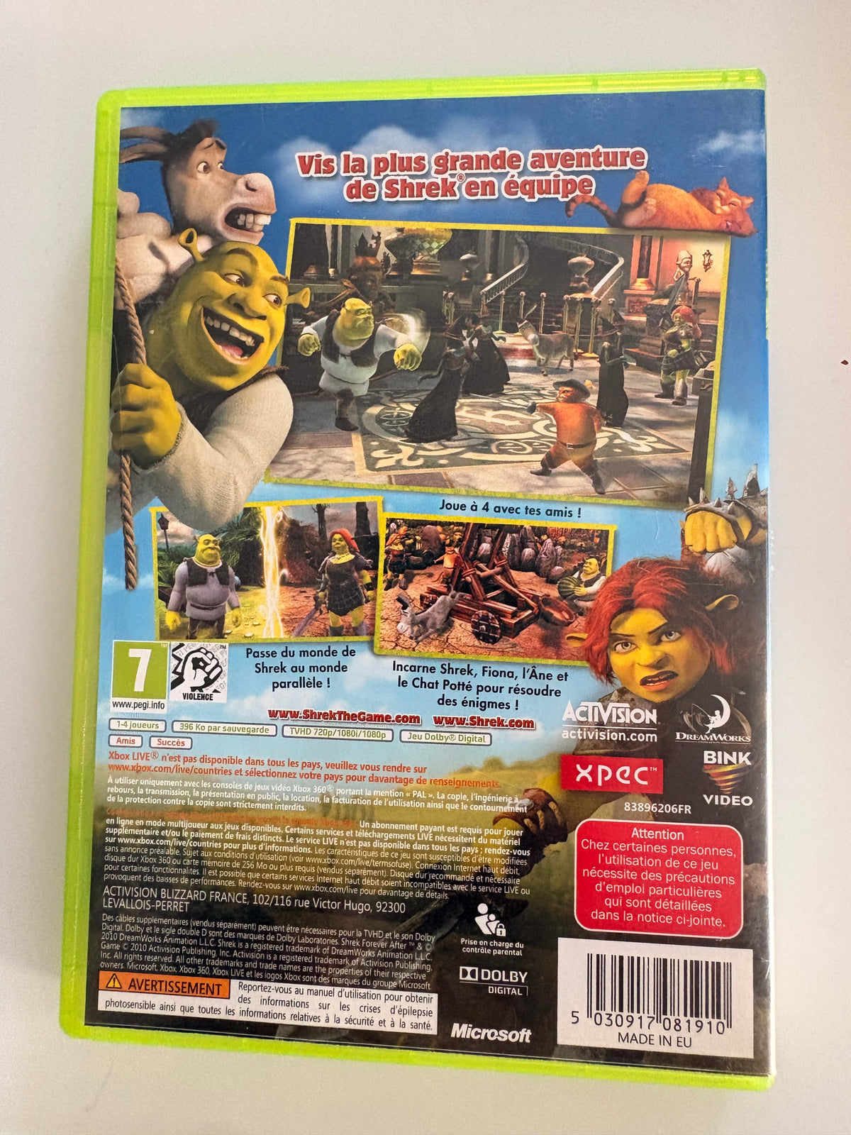 Shrek 4 Il était une fin Xbox 360