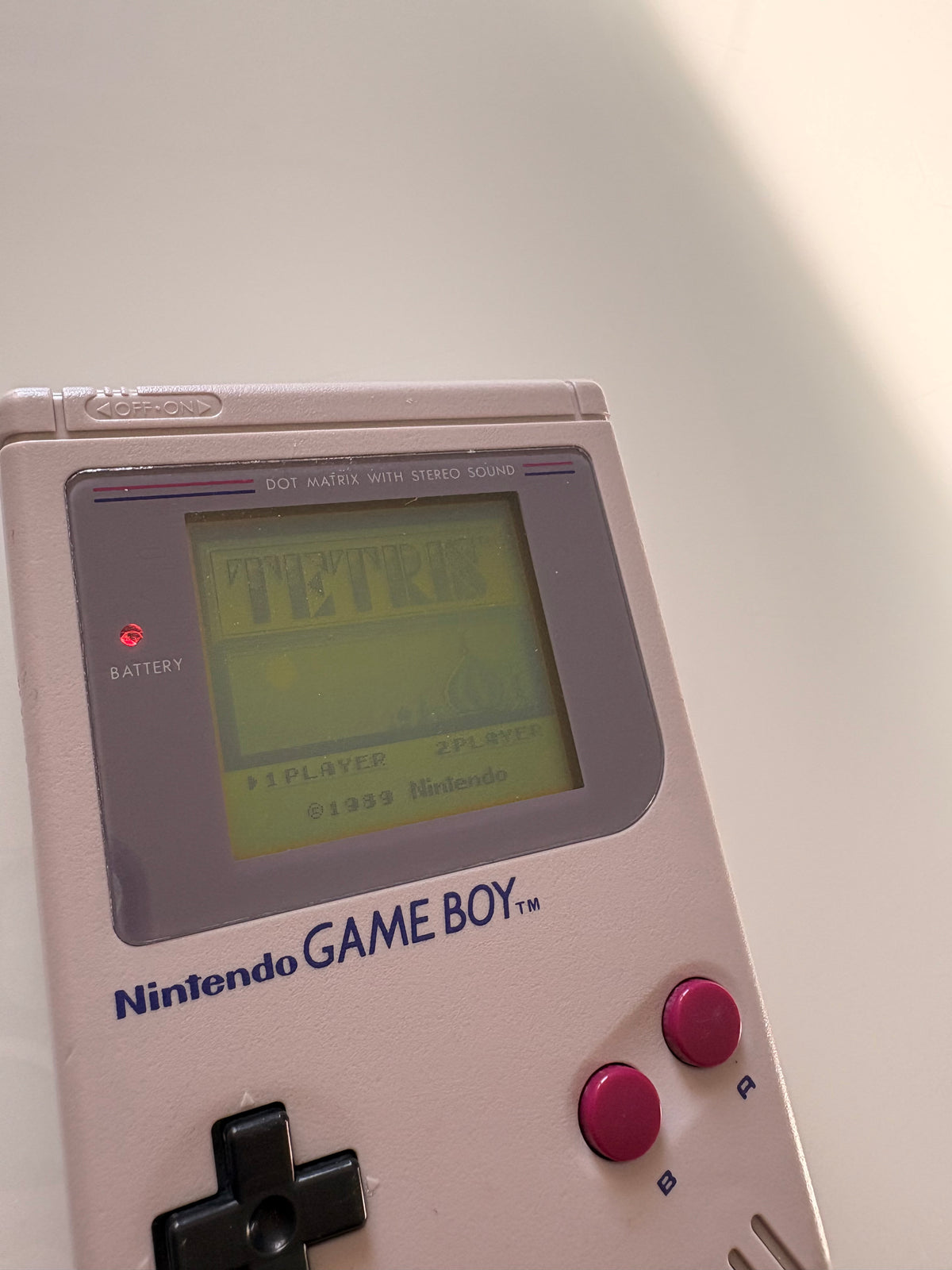 Originaler Nintendo GameBoy Classic + Tetris-Spiel