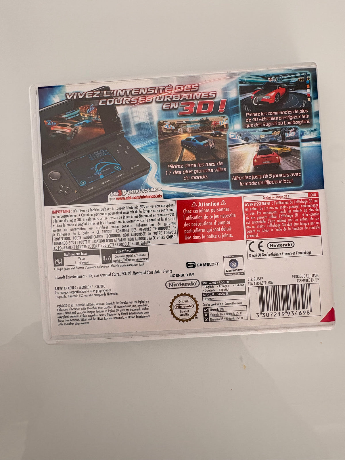 Asphalt 3D - Nintendo 3DS