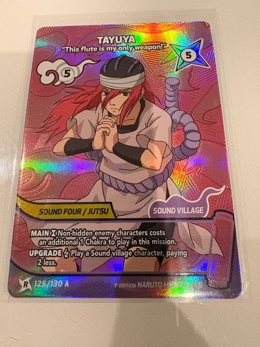 Carte Naruto Mythos TCG : Tayuya – “This flute is my only weapon!” (Rare Holo / Version A) - 125/130 A - 1st Édition
