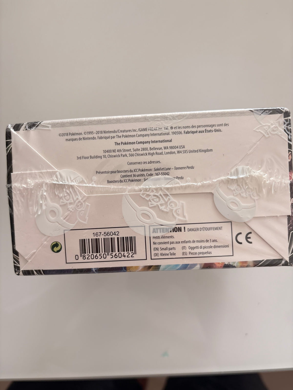 Display Pokémon Soleil et Lune Tonnerre Perdu SL8 (36 Boosters VF) - Scellé d'origine