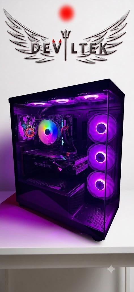 PC Gaming Noir DevilTek – RTX 3060 Ti | Ryzen 5 3600 | 16 Go RGB |