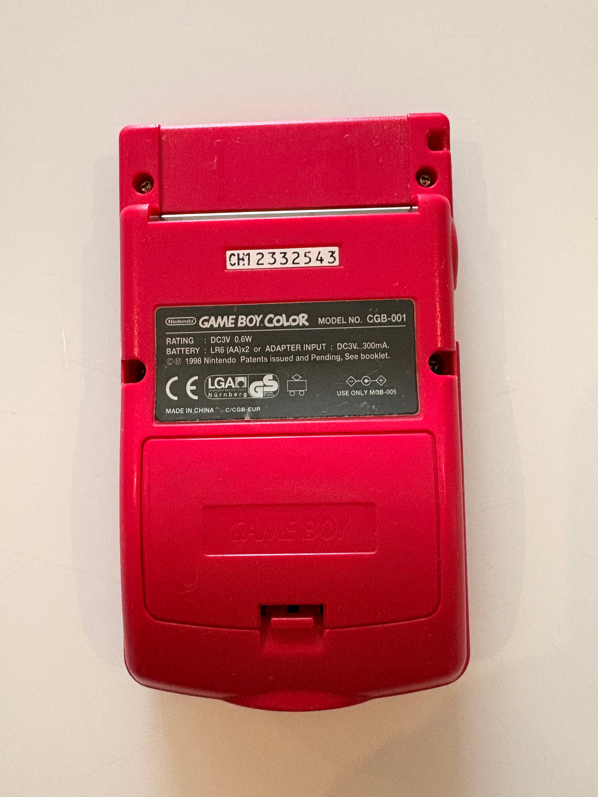 Nintendo Game Boy Color Rouge