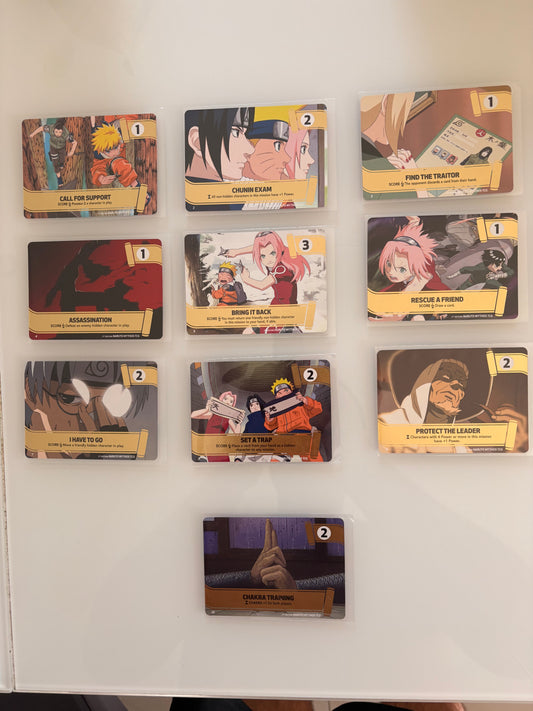 Set Complet Naruto Mythos TCG : 10 Cartes Mission (1 à 10) - 2nd Edition (Gen 2)