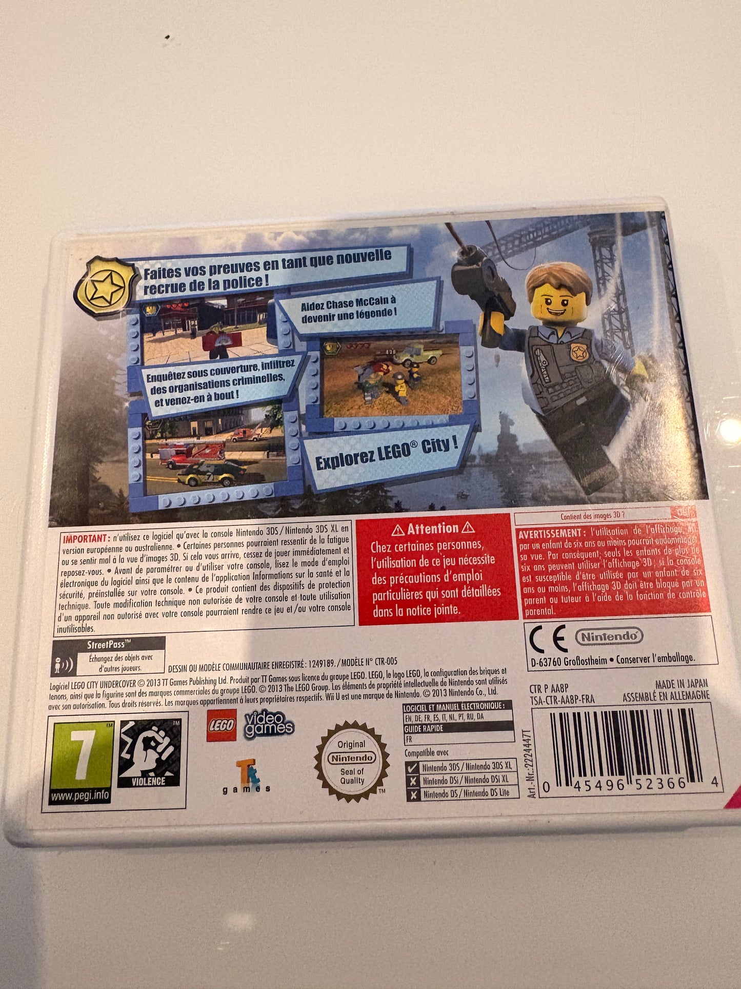 LEGO City Undercover: The Chase Begins – Nintendo 3DS (Complet en boîte)