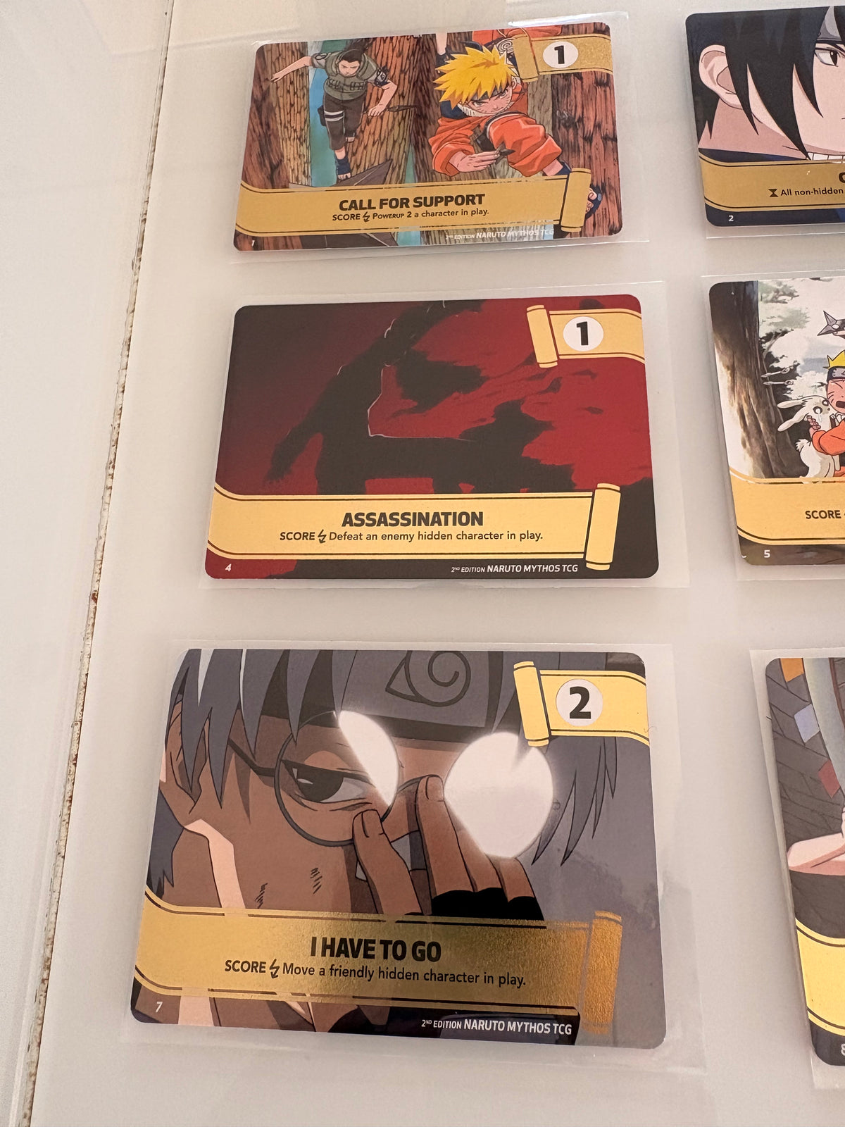 Set Complet Naruto Mythos TCG : 10 Cartes Mission (1 à 10) - 2nd Edition (Gen 2)