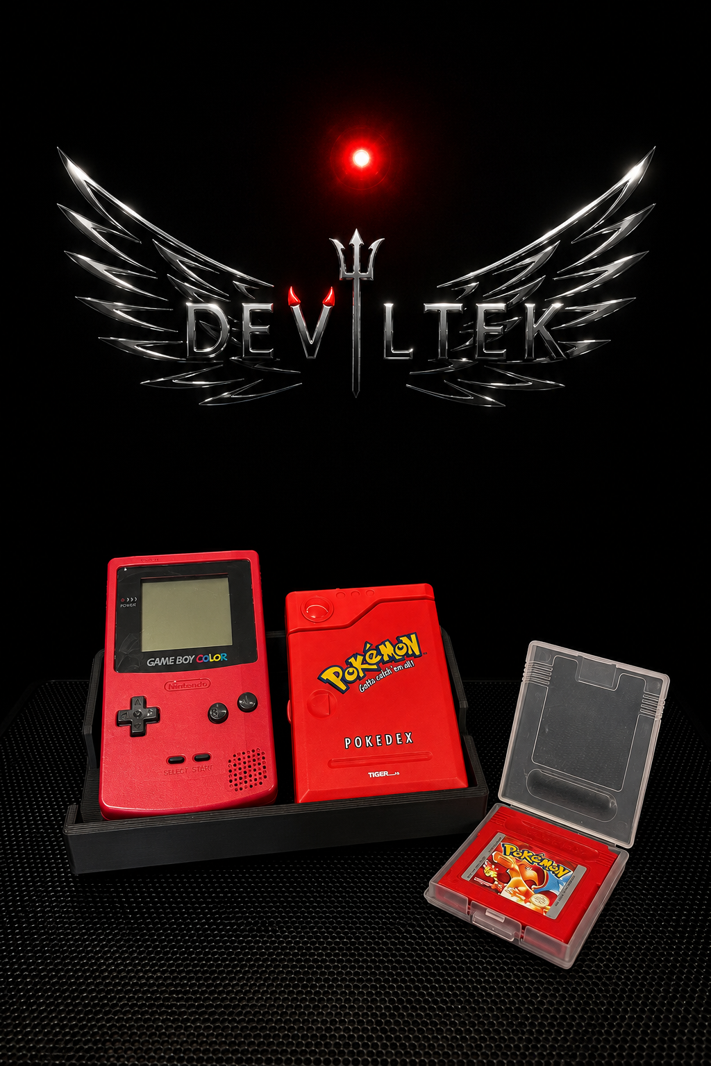 Pack Game Boy Color Rouge + Pokémon Rouge + Pokédex (Reconditionné)