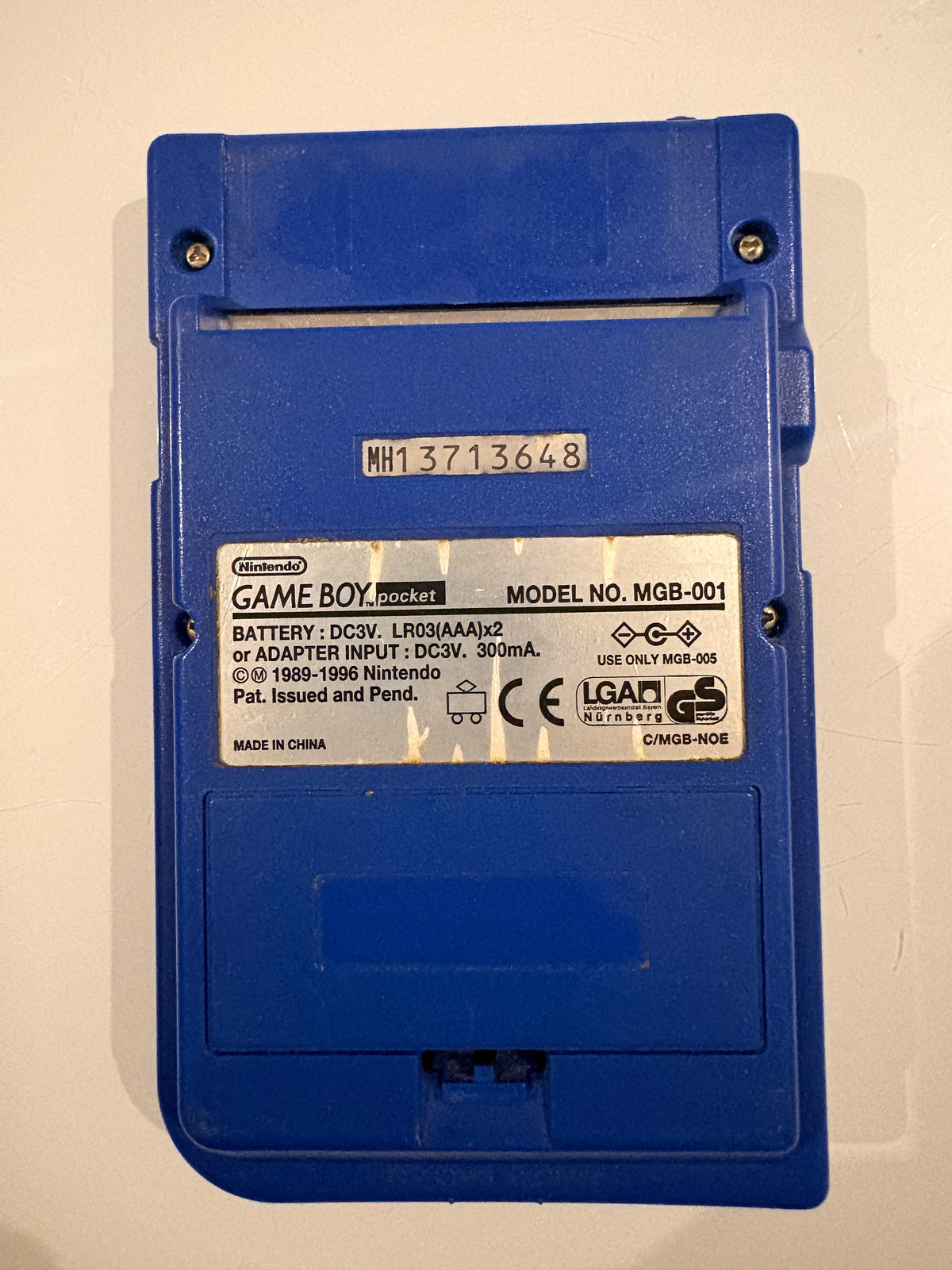 Nintendo GameBoy Pocket Bleue (Modèle MGB-001)