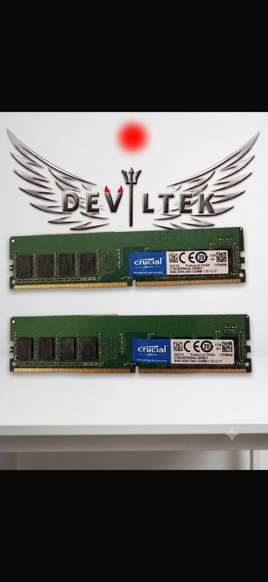 Kit RAM DDR4 CRUCIAL 2x8gb (16gb) 2400mhz