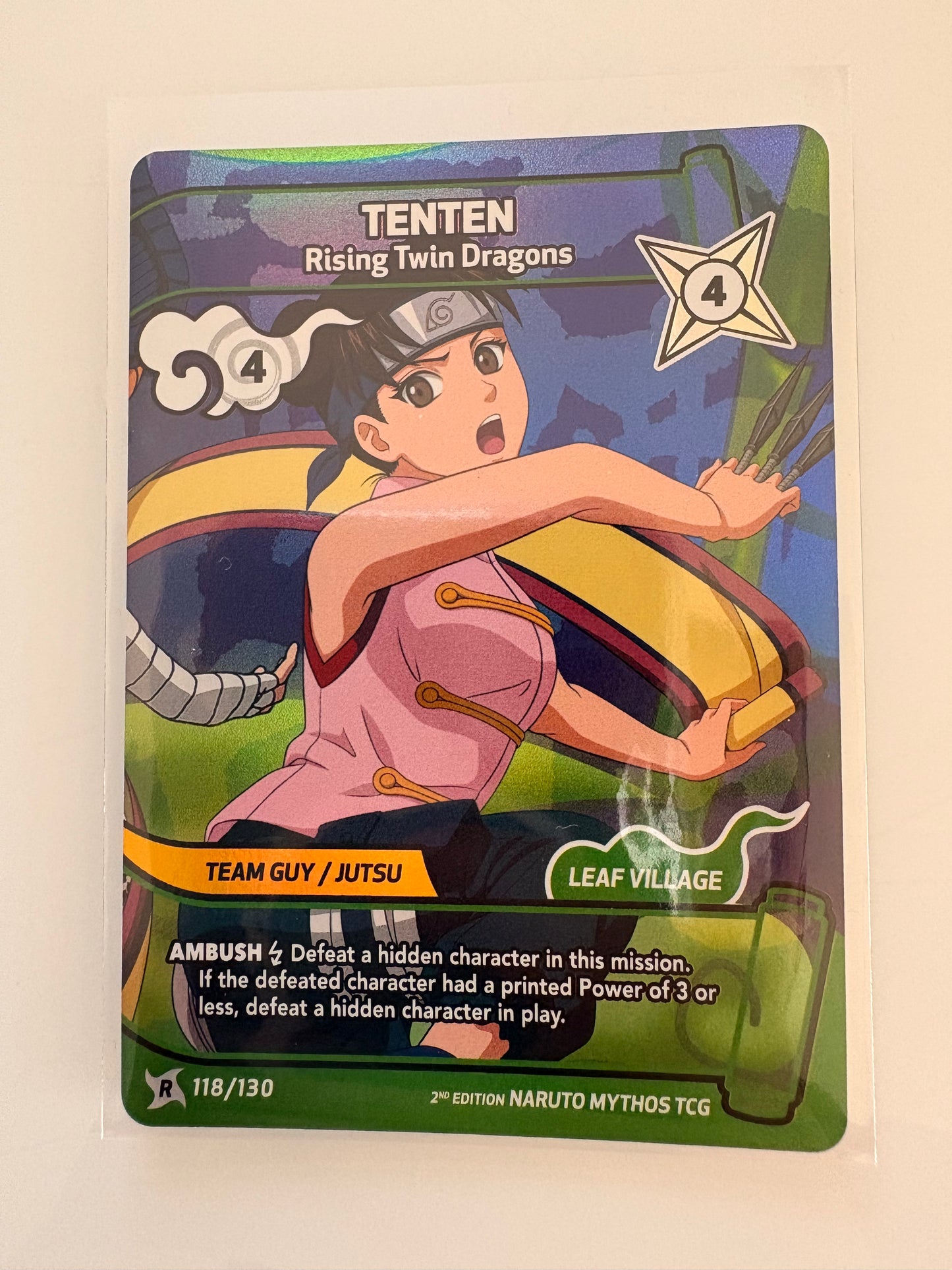 Carte Naruto Mythos TCG : Tenten – Rising Twin Dragons (Rare) - 118/130 - 2nd Edition