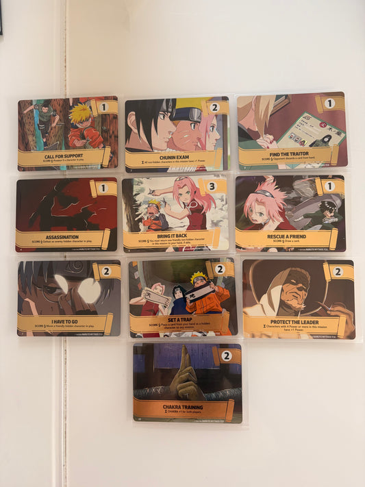 Set Complet Naruto Mythos TCG : 10 Cartes Mission (1 à 10) - 1st Edition (Gen 1)