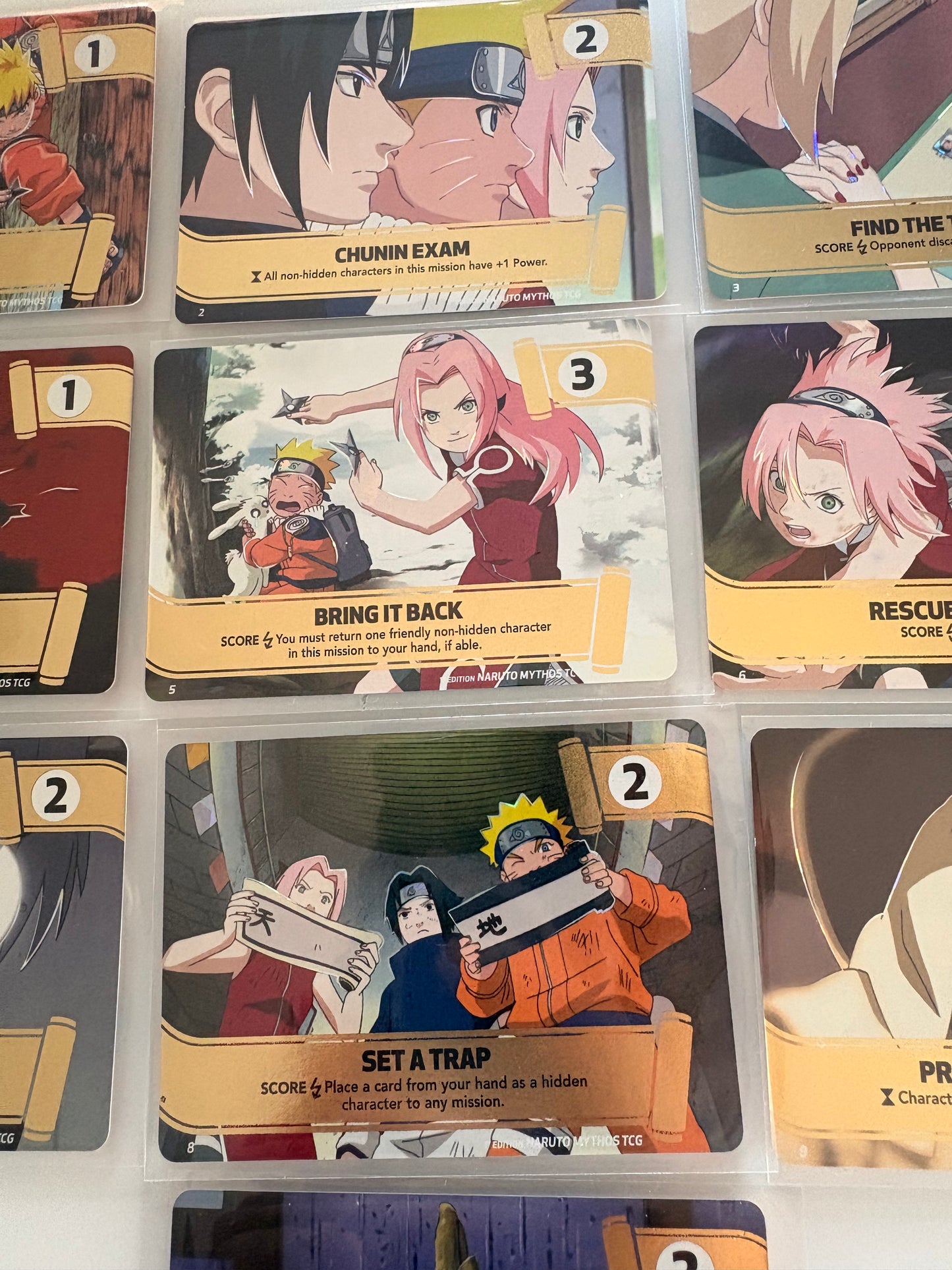 Set Complet Naruto Mythos TCG : 10 Cartes Mission (1 à 10) - 1st Edition (Gen 1)