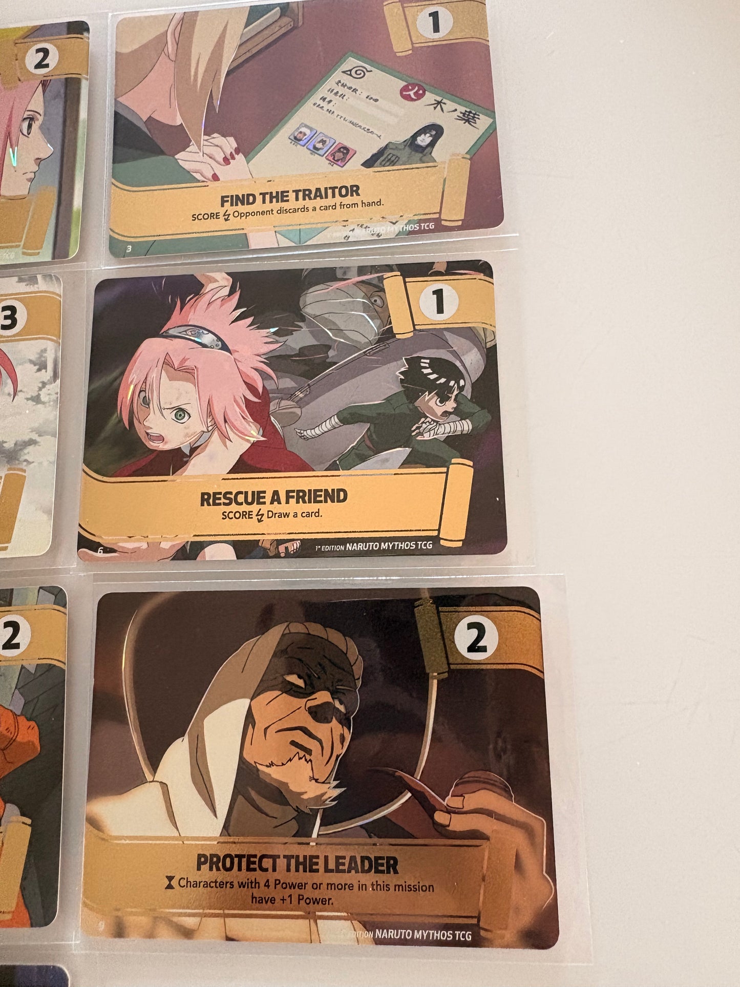 Set Complet Naruto Mythos TCG : 10 Cartes Mission (1 à 10) - 1st Edition (Gen 1)