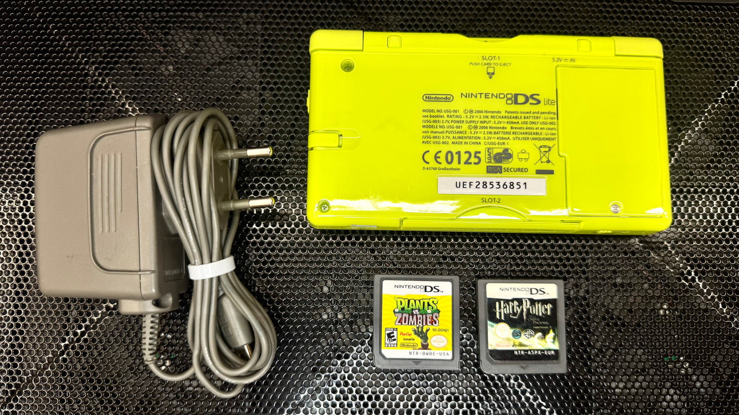 Pack "Toxic Garden ☣️🌿" : Nintendo DS Lite verte + Jeux