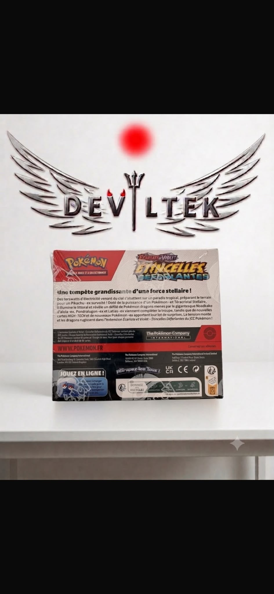 Boîte de 36 Boosters Pokémon : Écarlate et Violet – Étincelles Déferlantes (Scellée)